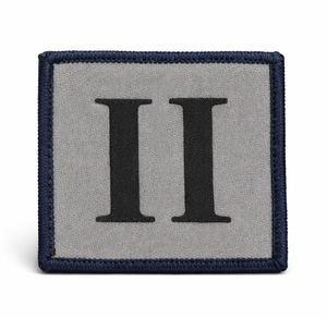 Patch tactique brodé gris carré en tissu parachute style DZ Drop Zone avec fixation Velcro - Product Image 1