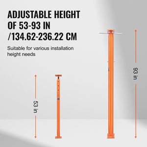 ตัวยกก่อสร้างแบบปรับได้53 "-93" ช่วงความสูงสำหรับการปรับระดับพื้นหลัง - Product Image 3