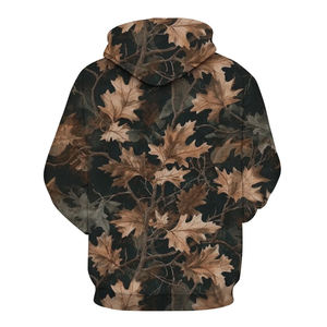 Sweat-shirt unisexe décontracté camouflage à capuche, coupe oversize, manches longues, en coton lourd et polyester, style streetwear, mélange de coton basique - Product Image 5