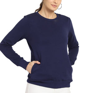 Sweat-shirt décontracté pour femme en coton 100% avec logo personnalisé sur le devant, manches longues, col rond, en molleton et sweat-shirt pour femme - Product Image 1