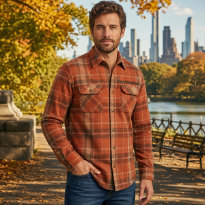 Chemises en flanelle pour hommes, fabrication sur mesure, chemises en coton à carreaux pour les détaillants de streetwear, personnalisation de la marque, vente en gros pour les acheteurs de détail - Product Image 2