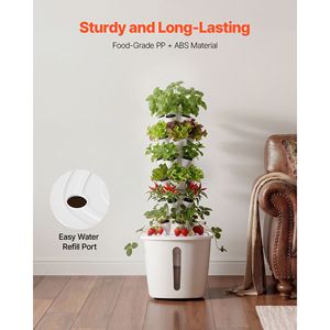 Système de culture hydroponique aéroponique à 30 pods et 6 niveaux avec contrôle par application et réservoir d'eau de 20 L - Jardin vertical à domicile - Product Image 5