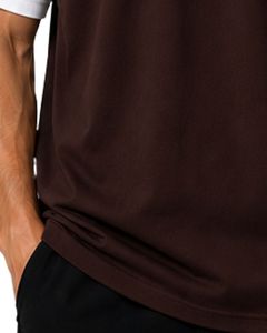 Manufacturer Custom Chocolate Brown And <b>White</b> Raglan T Shirt For Men Short Sleeve Crew Neck Cotton <b>Tee</b> Custom Casual Color Block - Product Image 6