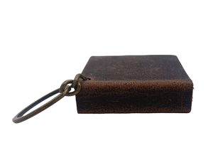 Handmade Brown Leather Carabiner Keychain Rectangle Shape Durable <b>Customized</b> <b>Key</b> <b>Ring</b> Compact Stylish Gift - Product Image 2