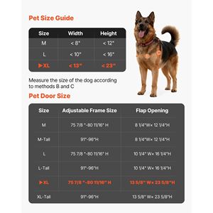 Porta per Cani Regolabile in Altezza per Vetro Scorrevole 91-96, Telaio in Lega di Alluminio, Cerniere Rotanti in Metallo, Design con Chiusura di Sicurezza 1 - Product Image 6