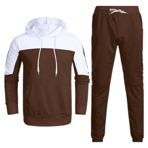 Unisex <b>Tracksuit</b> Midweight Winter Hooded Pullover Drawstring Closure Breathable Eco-Friendly custom logo Simple men <b>tracksuits</b> - Product Image 3