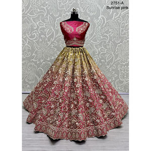 Collections de velours de vêtements de mariée indiens pour la mariée avec le travail de Zarkhan par Fabzone - Product Image 6