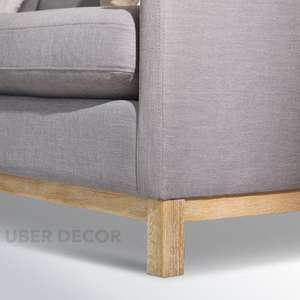 Sibari 64 "โซฟา2-Seater ตกแต่งที่ทันสมัยพร้อมฐานไม้สำหรับห้องนั่งเล่น - Product Image 2