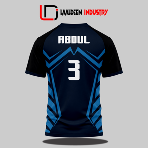 Camiseta de Fútbol para Hombre Laal Deen Industry, Sublimada, Personalizada con Nombre del Equipo y Letras, 100% Poliéster, Cuello Redondo, Manga Corta, Corte Atlético - Product Image 2