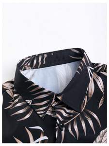 Conjunto de verano para hombre con estampado de atardecer, camisa de manga corta y pantalones cortos de playa a juego, conjunto informal de vacaciones, colorido, ligero, conjunto doble para hombre. - Product Image 6