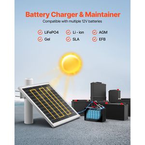 Caricabatterie Solare USB 20W 12V per Esterni, Mantenitore di Carica Solare USB con Regolazione 0-60 Gradi - Product Image 4