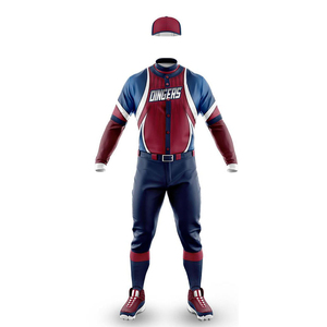 Baseball Uniform Good Quality Quick Dry 100% Polyester Softball Uniform Set Wear Set Crewneck Button <b>down</b> Shirt & <b>Pants</b> - Product Image 2