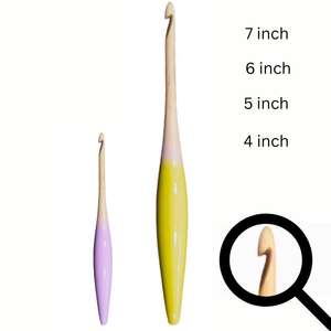 Celebrate National Hand Health Month premium wooden <b>crochet</b> <b>hook</b> crafted to protect joints, reduce fatigue, made responsibly - Product Image 2