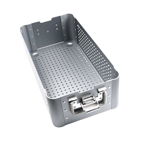 Boîte autoclave en aluminium perforé pour la stérilisation des instruments chirurgicaux avec couvercle, conteneur stérilisé Salaar, certifié CE ISO - Product Image 5