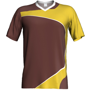 เสื้อฟุตบอลคอกลมพิมพ์ลายกริดรอน แขนเสื้อแบบมีแถบแนวนอน ตัดสีแบบคัลเลอร์บล็อก ชุดฟุตบอลผู้ชายแบบสั่งทำพิเศษ - Product Image 4