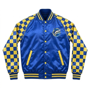 Chaqueta Universitaria de Baloncesto Personalizada, Chaqueta Bomber con Parches de Logotipo para Clubes y Academias, Fabricante OEM - Product Image 1