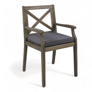 Conjunto de Comedor para Exteriores, Muebles de Patio con Estructura de Madera de Teca para Decoración del Hogar - Product Image 2