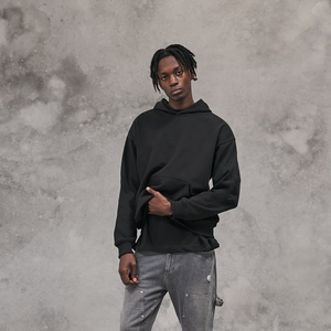 Últimos modelos de sudaderas con capucha de gran tamaño, con logotipo personalizado OEM, marca privada, 100% algodón, lavado ácido, felpa francesa, estilo streetwear, hombros caídos. - Product Image 4