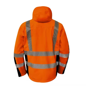 <b>Mens</b> High Visibility Safety Protective Work <b>Jacket</b> <b>Reflective</b> Durable Workwear Clothing by ZOHAN CREATIONS - Product Image 2