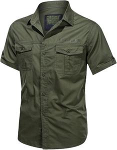 Chemises décontractées pour hommes, très vendues, en satin de haute qualité, à manches courtes, respirantes, durables, à simple boutonnage, pour l'été, offre ODM - Product Image 3