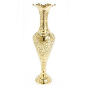 Vase à fleurs arabe vintage en laiton de haute qualité, gravé et fini poli, pour la décoration de table et la décoration intérieure. - Product Image 2