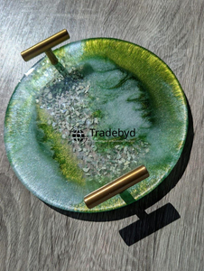 Elegante Bandeja Moderna de Resina, Plato Decorativo Móvil Hecho a Mano de Primera Calidad para Servir en el Hogar, Tradebyd - Product Image 3