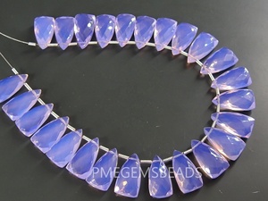 Lavande bleu verre à facettes Long Triangle billion pyramide larme goutte Briolette boucle d'oreille paire grossiste fournitures 15X8MM troisième - Product Image 2