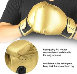 Gants de boxe, gants de boxe en mousse pour l'entraînement au thaïlandais, en cuir de vachette, adaptés aux garçons, cuir de haute qualité - Product Image 4