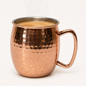 Taza Moscow Mule de Cobre Martillado Artesanal, Vaso de Cerveza Ecológico de Acero Inoxidable para Bares y Hoteles - Product Image 3