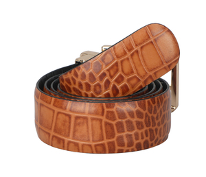 Ceinture pour homme en cuir véritable de haute qualité pour usage quotidien, cuir huilé lisse, ne se décolore pas, ceinture de luxe, boucle à ardillon, simple couche - Product Image 2