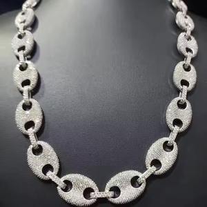 Cadena Cubana de Plata 925 de 18mm y 24 Pulgadas con Diamantes Moissanite VVS1 para Hombre, Joyería Hip Hop de Calidad de Exportación, Disponible al Mejor Precio - Product Image 1