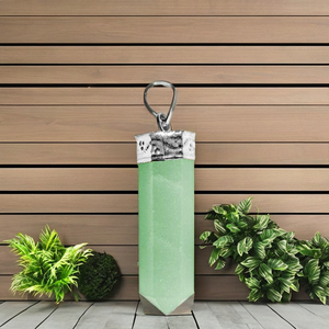 Pendentif Crayon en Cristal d'Aventurine Verte Fait Main en Gros, Pierre Semi-Précieuse, Objet d'Art de Collection Écologique Feng Shui - Product Image 2