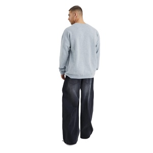 Pantalon baggy fit personnalisé pour hommes, pantalon en jean noir, nouveauté, coupe originale, pantalon de skate polaire pour grands garçons - Product Image 2