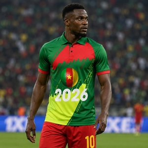 <span class=keywords><strong>Maillot</strong></span> de football personnalisé 2025 2026 Nouvelle version domicile et extérieur originale <span class=keywords><strong>du</strong></span> Cameroun 1990 pour adulte – Ensemble complet uniforme - Product Image 1