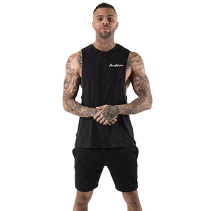 Best Price Mens Casual Sleeveless Gym Tank Top Solid Regular Fit Quick Dry Breathable Knitted Summer Wear Cotton - Product Image 4