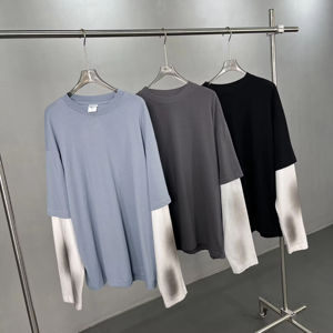 T-shirt long à manches longues personnalisé avec broderie, patchwork et impression numérique - Product Image 4