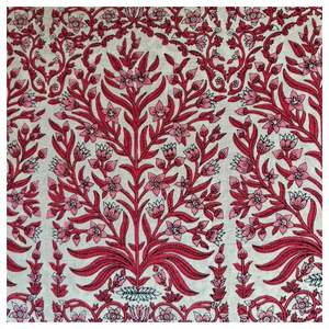 Tissu en coton imprimé traditionnel Jaipuri, coton cambriqué imprimé au bloc 60x60, tissu en coton à motifs. - Product Image 1