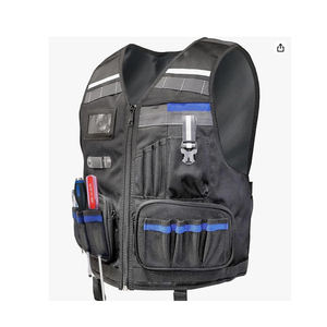 Men's Black Multi Pocket Tool <b>Vest</b> Breathable Oxford Fabric Work <b>Utility</b> Waistcoat Summer Outdoor Use 2026 - Product Image 3