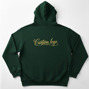 Custom OEM Mens <b>Plain</b> <b>Hoodie</b> Heavyweight Cotton Fleece Pullover Sweatshirt For Casual Streetwear Fashion - Product Image 2