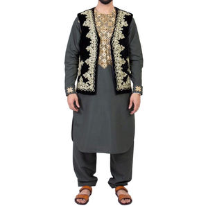 Salwar Kameez Afgano para Hombre, Estilo Tribal Kuchi, Algodón Transpirable, Tradicional, para Eid, Festival Cultural, Estilo Pashtun Khamis Punjabi - Product Image 5