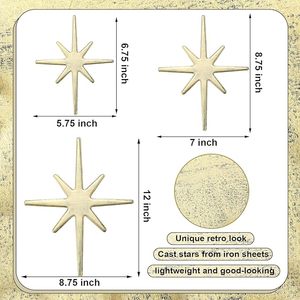 Gran calidad a precio razonable. Gran adorno decorativo de hierro para colgar en la pared, para sala de estar, dormitorio. Diseño moderno de arte mural en metal. - Product Image 2