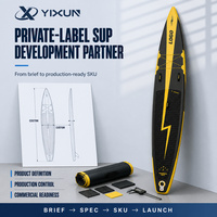 Planche de paddle gonflable personnalisable pour la course, avec technologie Drop Stitch, nez de déplacement, pont antidérapant et renforcé pour les coureurs