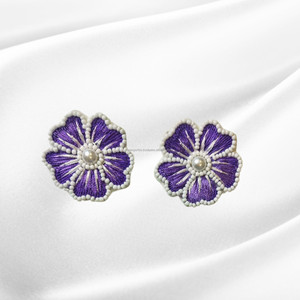 Pendientes colgantes de torre con cuentas de semillas clásicas hechos a mano, diseño de gota de flor colorida, fiesta de moda india Unisex, tamaño personalizado - Product Image 1