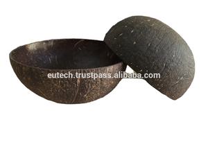 ชุดชามกะลามะพร้าวขัดเงาเป็นมิตรกับสิ่งแวดล้อมชุดชามสลัดหวายออร์แกนิคสำหรับตกแต่งบ้านแนววินเทจขนาดเล็กทนทาน - Product Image 4