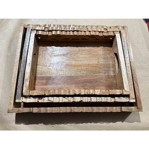 Bandeja de Madera de Mango y Sheesham Rectangular Hecha a Mano, Ecológica, de Diseño Moderno, de la Mejor Calidad, Disponible en Grandes Cantidades - Product Image 1
