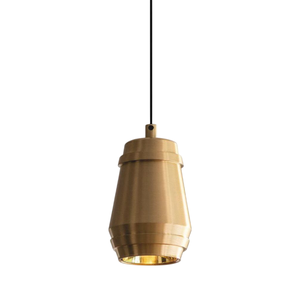 Lampe suspendue hémisphérique élégante en laiton poli avec réflecteur miroir, luminaire de plafond LED contemporain pour usage commercial - Product Image 3