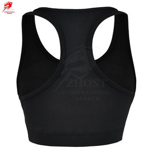 Sujetador deportivo liso al por mayor para personalización de marca, de alta calidad, mezcla de nailon y elastano, para entrenamiento. - Product Image 2