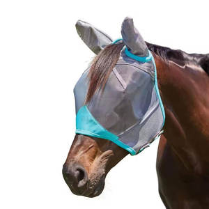 Voiles anti-mouches pour chevaux, couleur unie, design personnalisé, respirants et protecteurs, par Alexandria Industries - Product Image 1