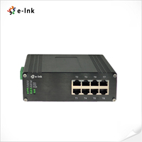 Switch PoE Industrial para Sistemas de Seguridad, 8 Puertos Gigabit PoE+ para Cámaras IP y Puntos de Acceso Inalámbricos, Plug & Play, Entrada de 48-57VDC