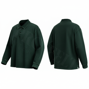 Polo à manches longues respirant et tendance, col boutonné, doux et confortable, pour un usage décontracté et en extérieur – Vente chaude - Product Image 5